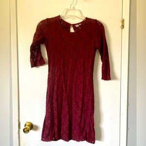 Burgundy twik by Simons dress